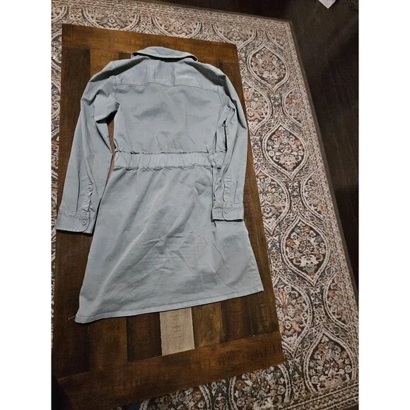 J. Crew Dress  Womens  Zip Front Chino 8  Long Sleeve Gree Granolagirl Academia - Picture 9 of 16